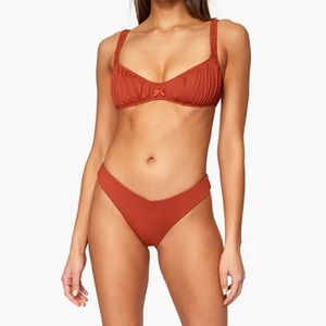 We Wore What Rust Scrunchie Bikini Set